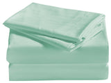 Dobby Stripe Sheet Set with Pillowcases Soft 1800 Count Bamboo Feel Deep Pockets