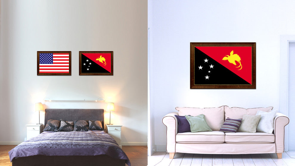 Papua New Guinea Country Flag Canvas Print, 21"x30"