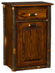 Hickory Log Tilt-Out Trash Bin, Hickory & Oak