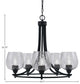 Paramount 5-Light Chandelier, Matte Black, 6" Smoke Bubble Glass