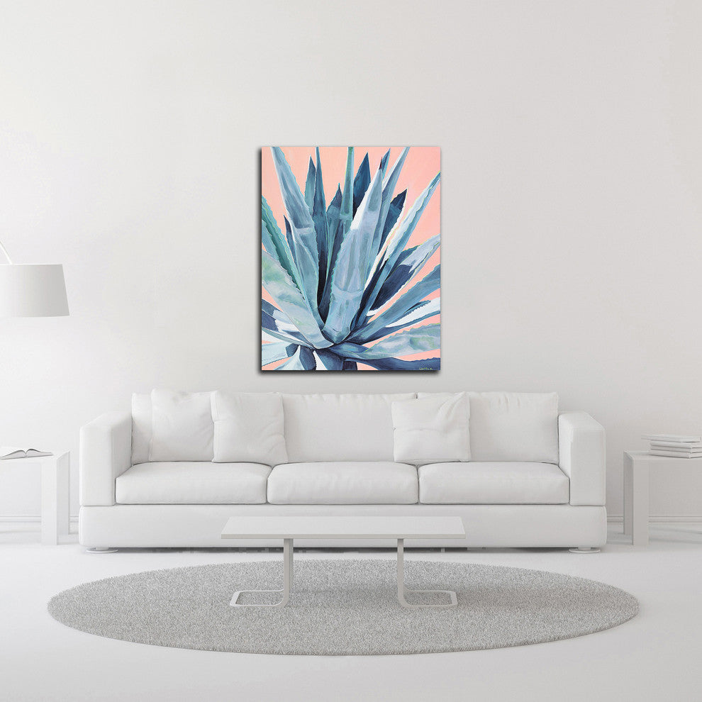 Agave with Coral by Alana Clumeck, Print on Canvas, 32"x40"