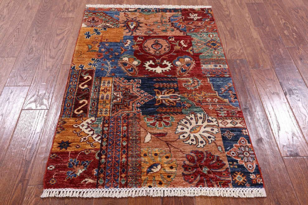 2' 10" X 4' 2" Super Kazak Handmade Wool Rug Q11248