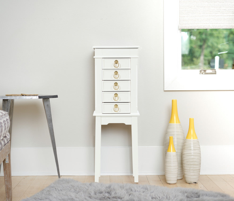 Kennedy Jewelry Armoire, White