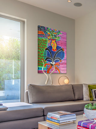 "Bouquet on Glass Table" Print on Canvas by Wayne Ensrud