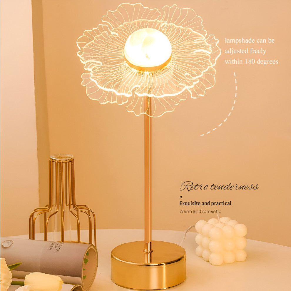Heiden | Magic Table LED Lamp in the Shape of Butterfly, Sun Flower