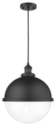 Innovations 201C-BK-HFS-122-BK-LED Hampden 1 Light Pendant, Matte Black