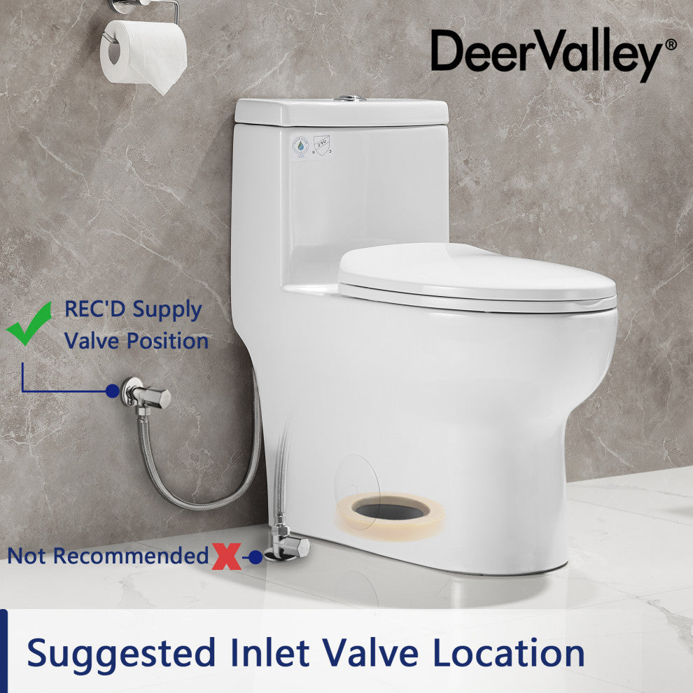 Standard ADA Height One-Piece Elongated Toilet, Dual Flush, 0.8/1.28 GPF