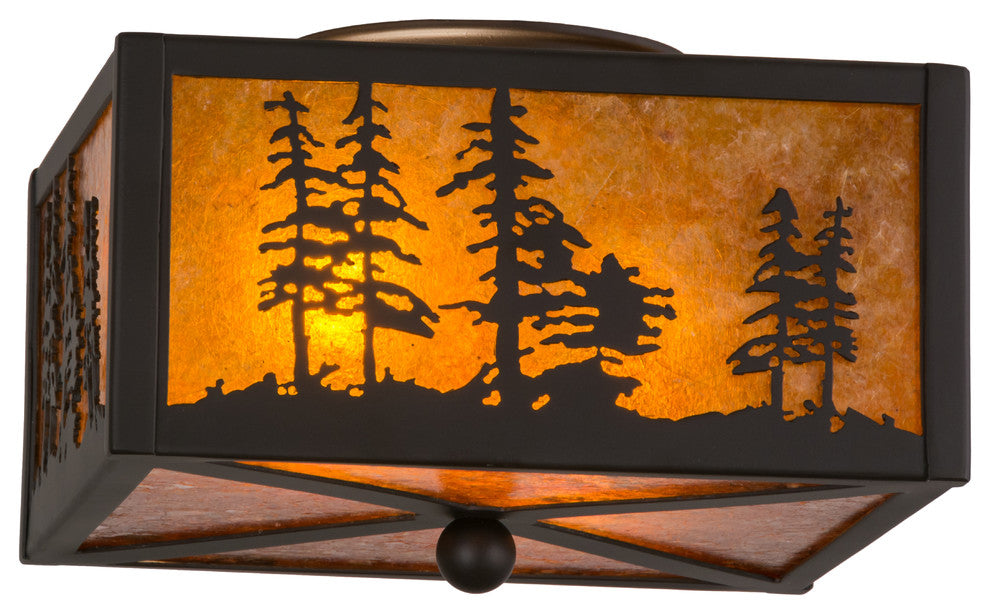 10Sq Tall Pines Flushmount