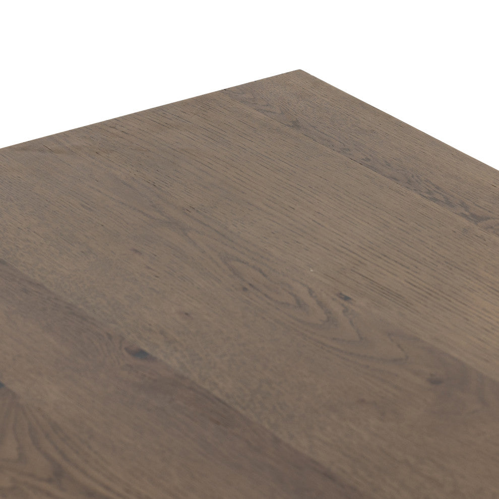 Eaton Dining Table-Amber Oak Resin