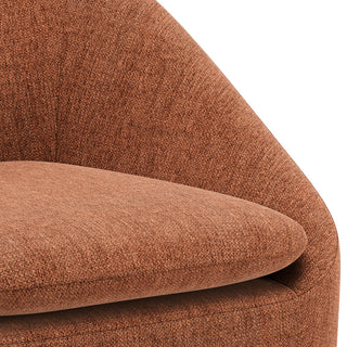 Redding Accent Chair in Polyester Fabric, Rust