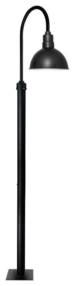 Cocoweb 14" Blackspot LED Post Light in Matte Black With Black 8' Tall Post