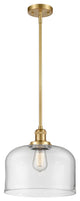 Bell Mini Pendant, Satin Gold, Clear