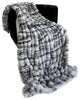 Plutus Off White Sherpa Faux Fur Luxury Throw Blanket, Throw 60"W x 84"L