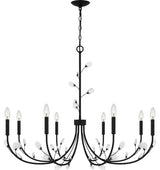 Heiress 8-Light Chandelier, Matte Black