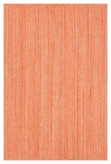 Alyssa Subtle Stripe Contemporary Area Rug, Orange, 5'x7'6"