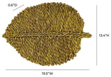 Leaf Seagrass Placemat - Set of 4, Yellow