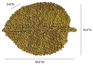 Leaf Seagrass Placemat - Set of 4, Yellow