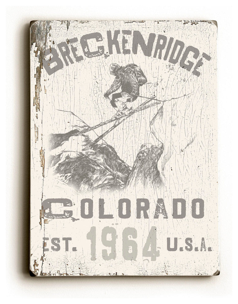 Breckenridge Ski  Wooden Sign, 20x14