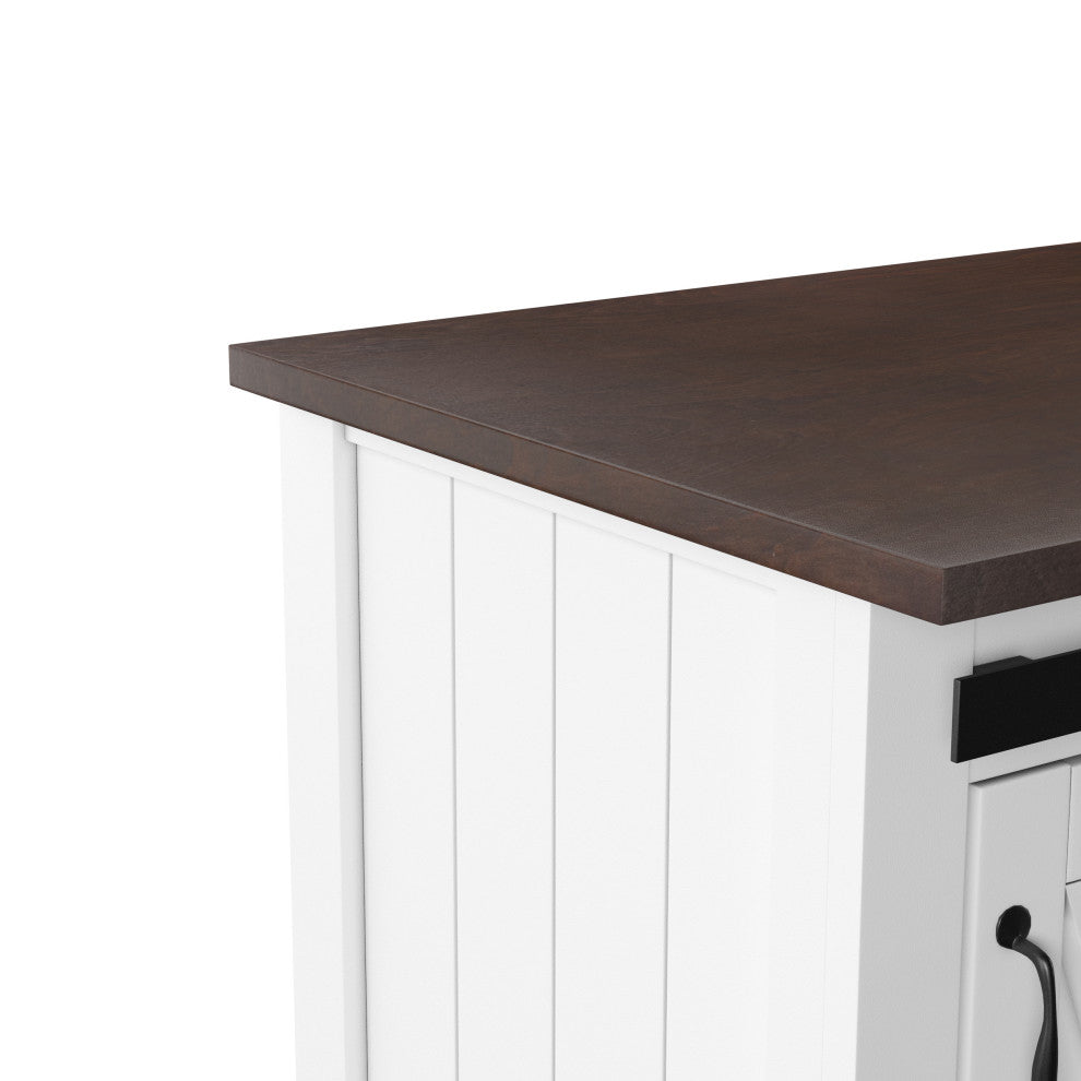 Elliott Barn-Door Kitchen Cart