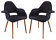 Modern Black Aegis Dining Armchair Set of 2