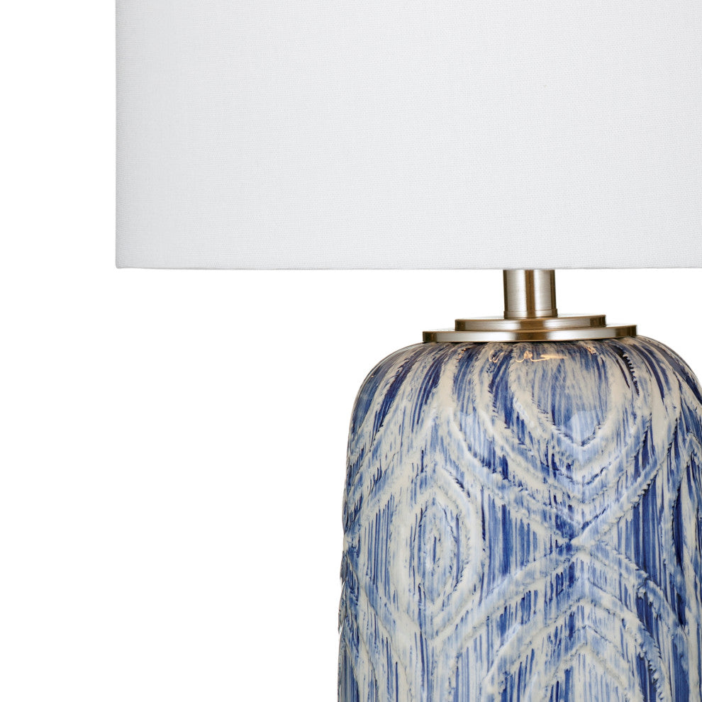Jeers Table Lamp - Blue/White