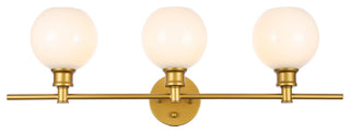 Elegant Lighting LD2319 Collier 3 Light 28"W Vanity Light - Brass