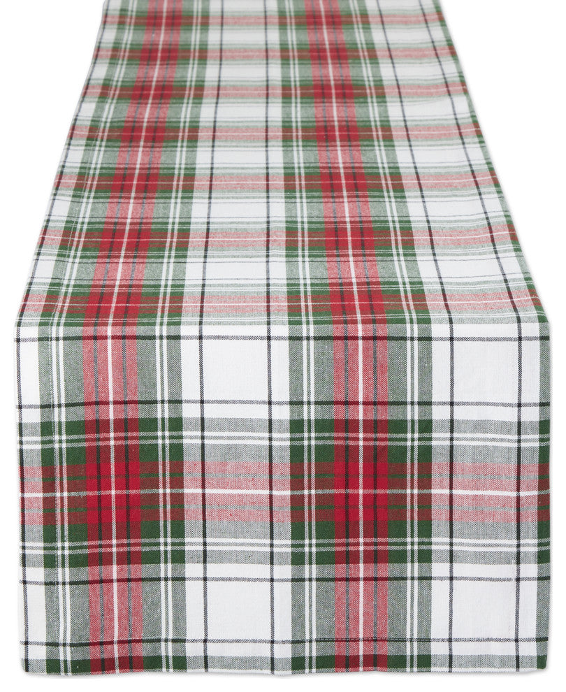 Christmas Plaid Table Runner 14x108