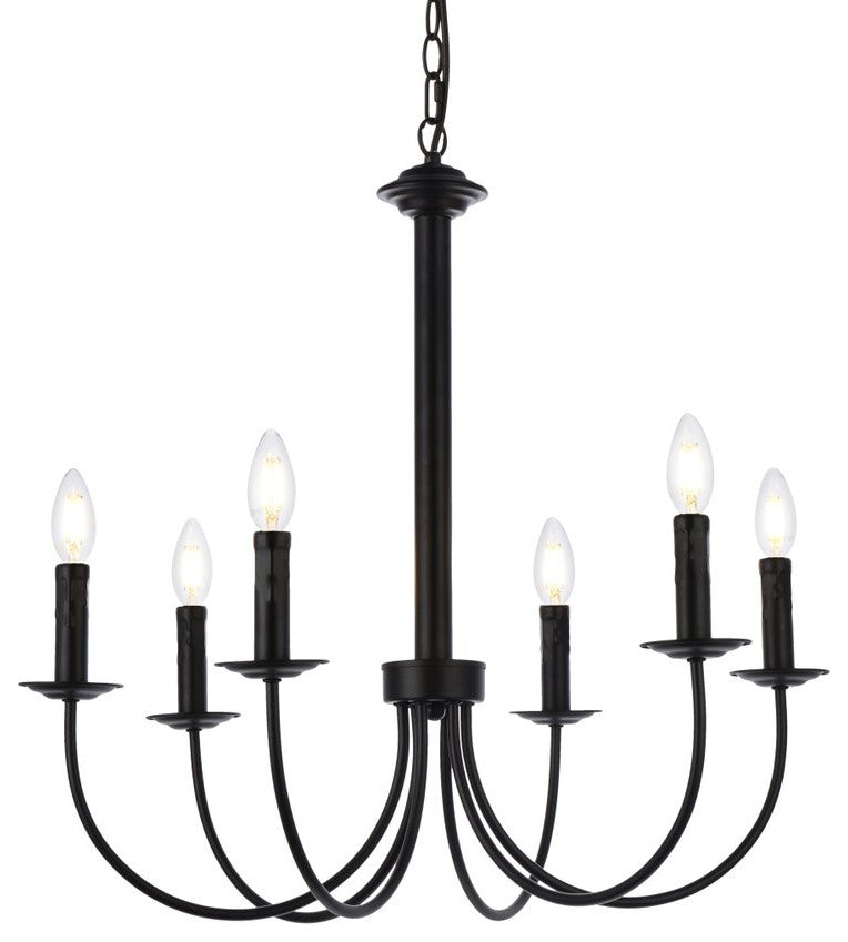Britney 6-Light Pendant, Black