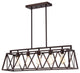 Ironclad Industrial 5Light Oil Rubbed Bronze Island Pendant Ceiling Fixture 35"W