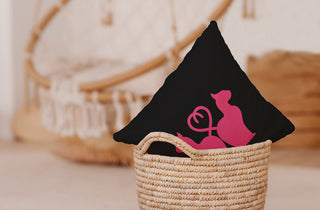 Halloween Cats Accent Pillow With Removable Insert, Tickled Pink, 24"x24"