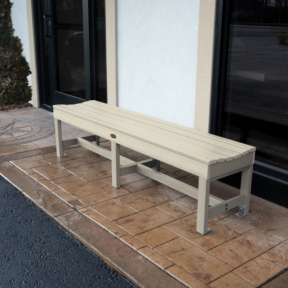 Sequoia Weldon 6'' Backless Picnic Bench, Whitewash