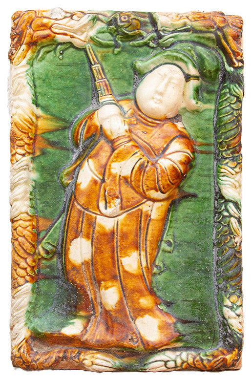 Chinese Sancai Glazed Terracota Tile