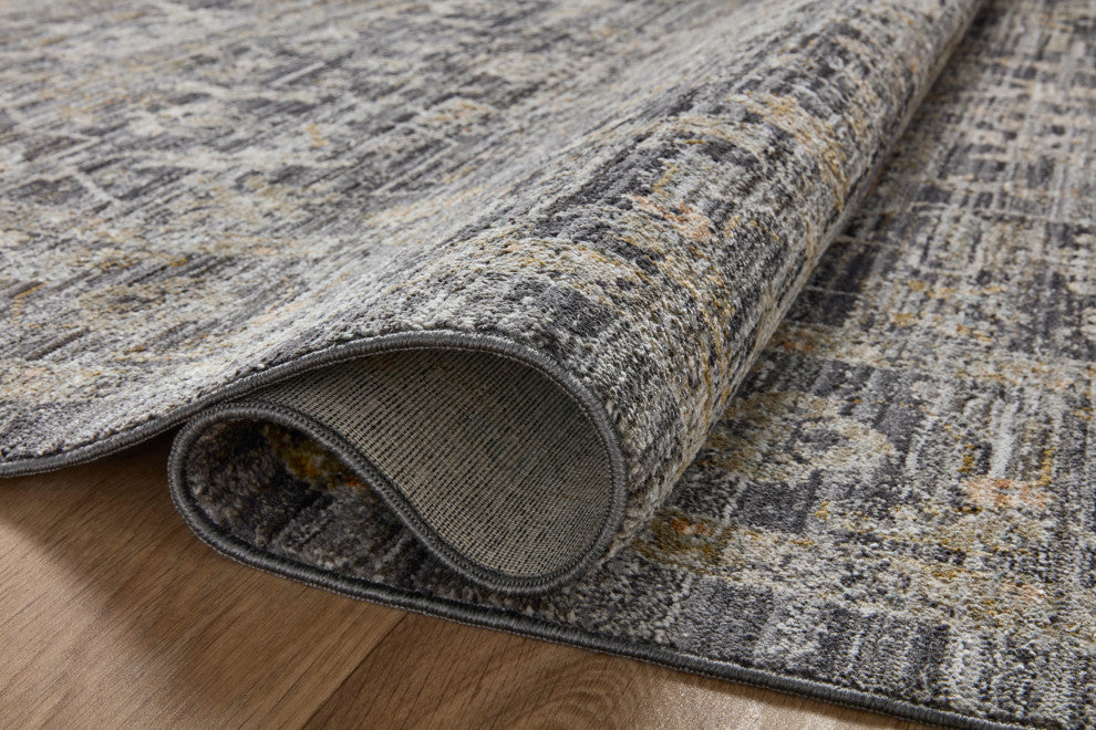 Jean Stoffer x Loloi Katherine Area Rug, Midnight  / Tobacco, 2'-7" X 8'-0"