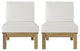 Marina 2 Piece Outdoor Patio Teak Set, Natural White