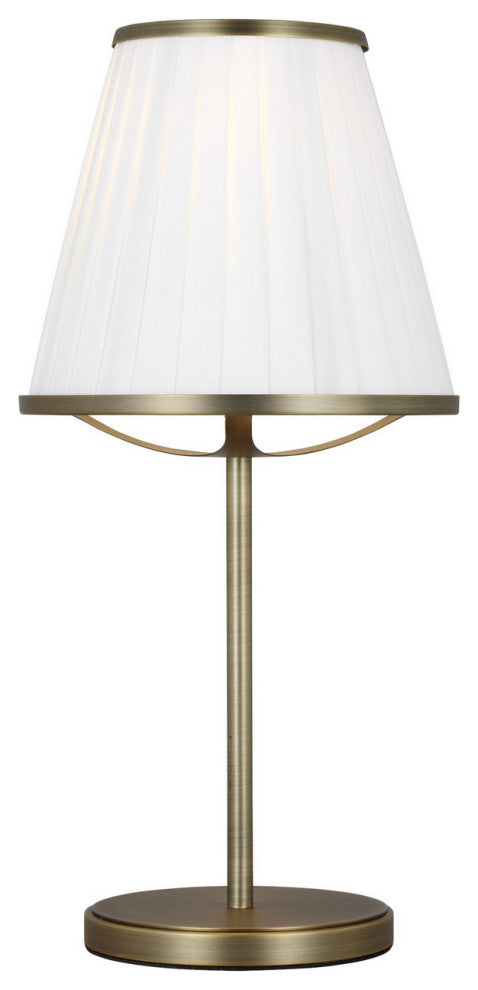 Visual Comfort Studio Esther One Light Table Lamp, Time Worn Brass