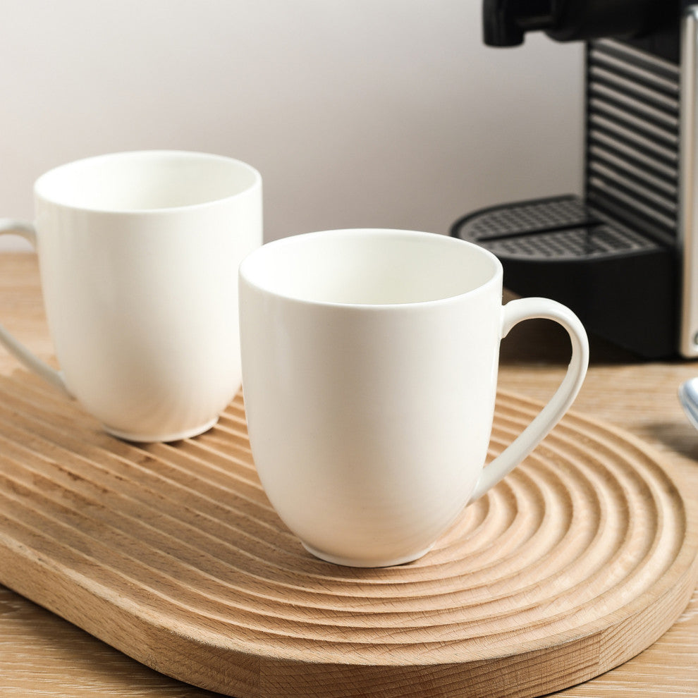 Stone Lain Amy Porcelain Plates and Bowls Sets, 24 Piece Dinnerware Set, White