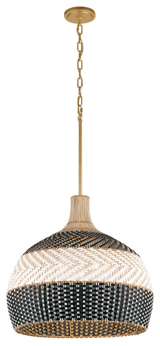 Crystorama Lighting Group ZAN-9005 Zanzibar 5 Light 21"W Pendant - Soft Gold /