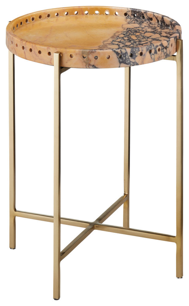 Freya Purple Breccia Accent Table