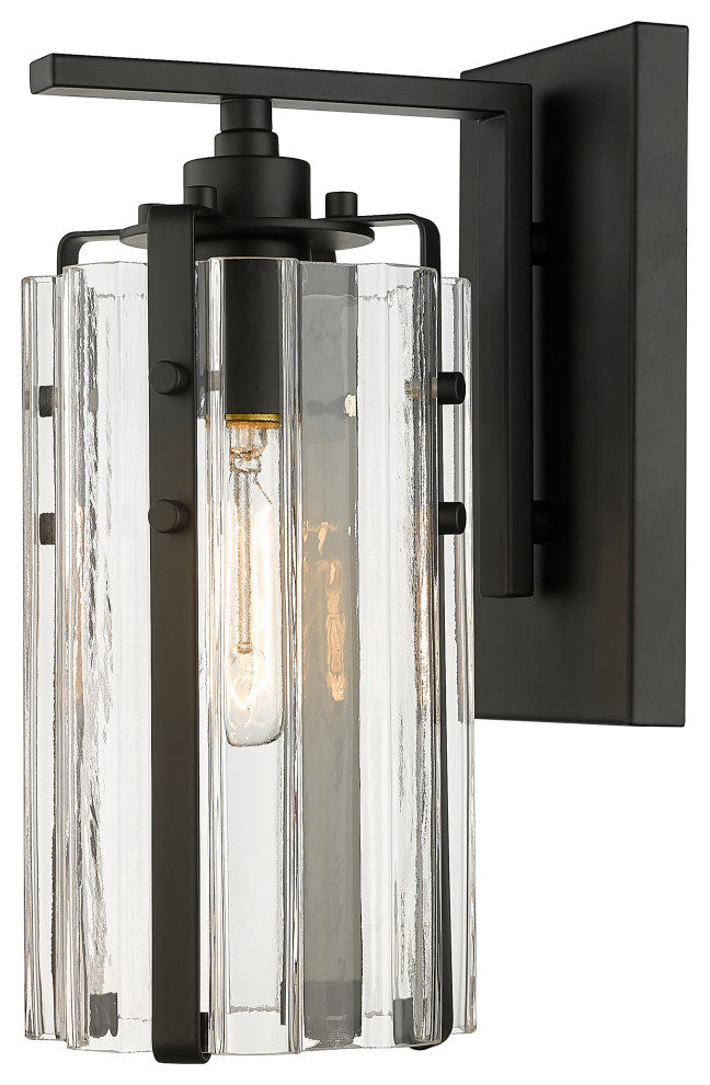 Zlite 3036-1S-MB 1-Light Wall Sconce, Clear