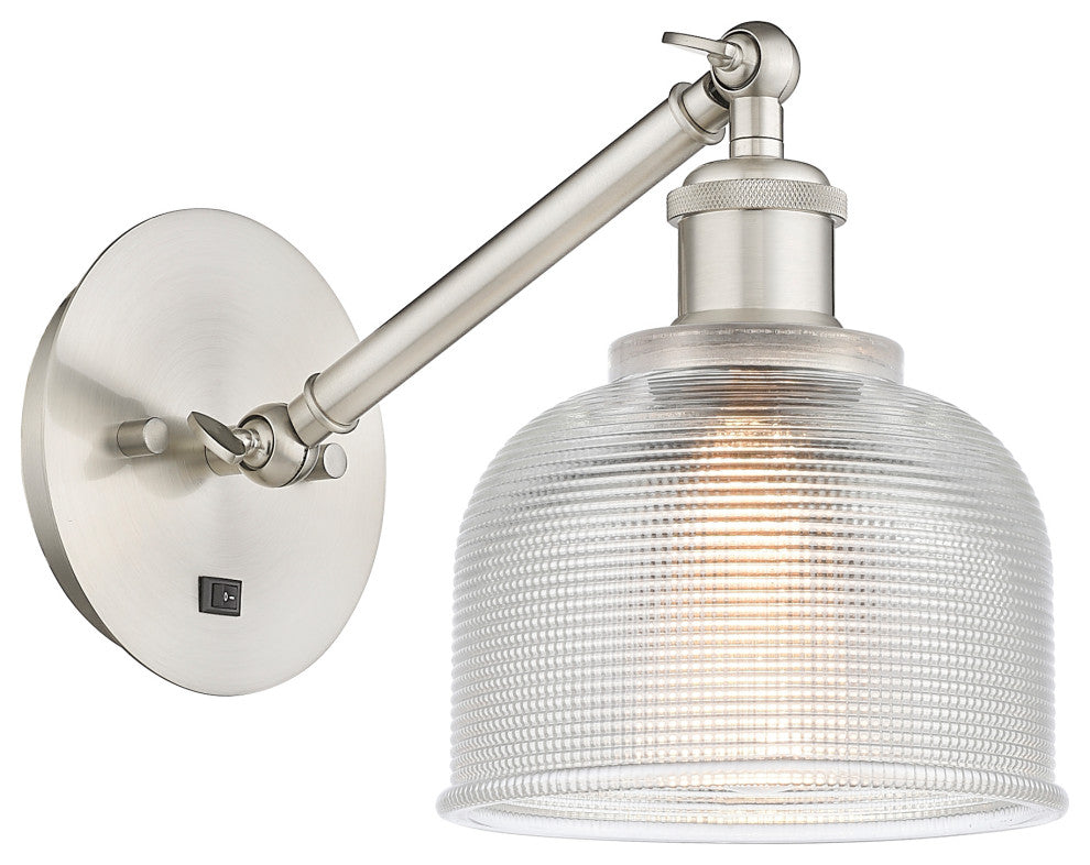 Innovations 317-1W-SN-G412-LED Dayton 1 Light Sconce, Brushed Satin Nickel