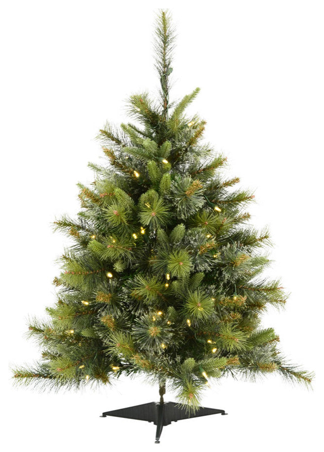Vickerman A118231 3' Cashmere Pine Artificial Christmas Tree, Clear Lights