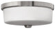 Flush Brushed Nickel Mount 3 Light Bath Flush Mount