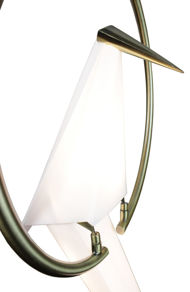 Zeitler Bird LED 6W Satin Brass Pendant