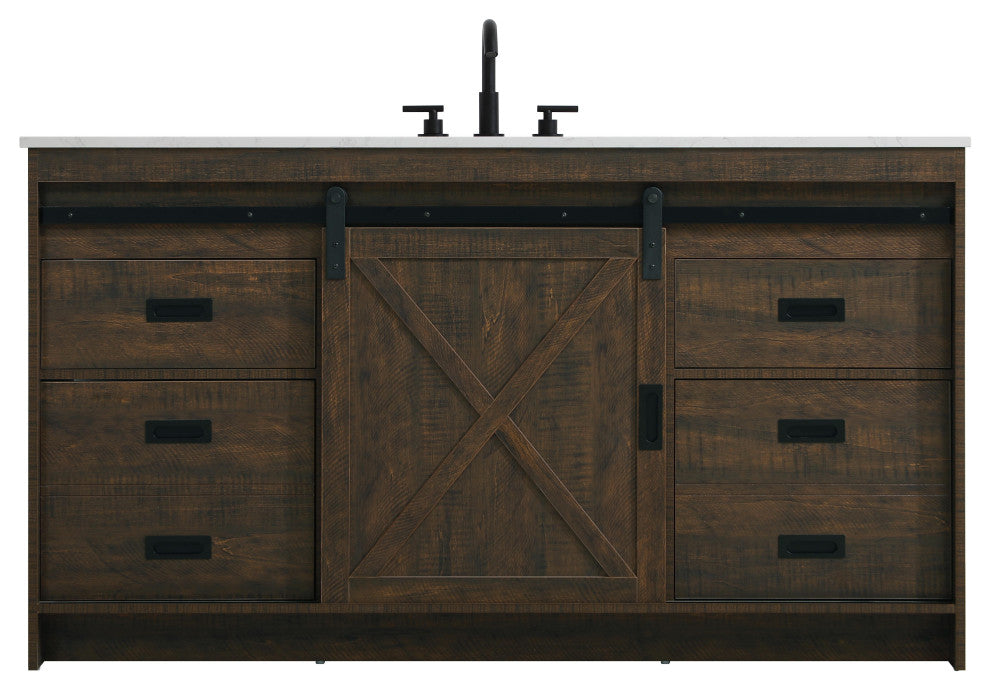 Home Living 60" Single Bathroom Vanity, Expresso