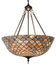 Meyda Lighting 230828 24" Wide Tiffany Fishscale Inverted Pendant