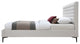 Hunter Linen Polyester Fabric Upholstered Bed, Cream, Full