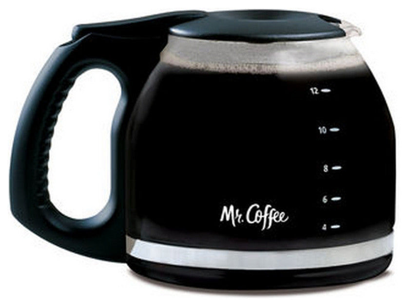 Mr. CoffeeÂ® PLD12-NP Replacement Glass Carafe/Decanter, Black, 12-Cup
