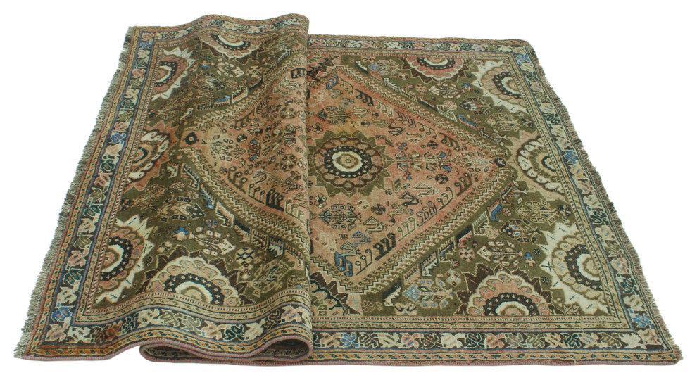 Fine Vintage Distressed Bonnie Rust Rug