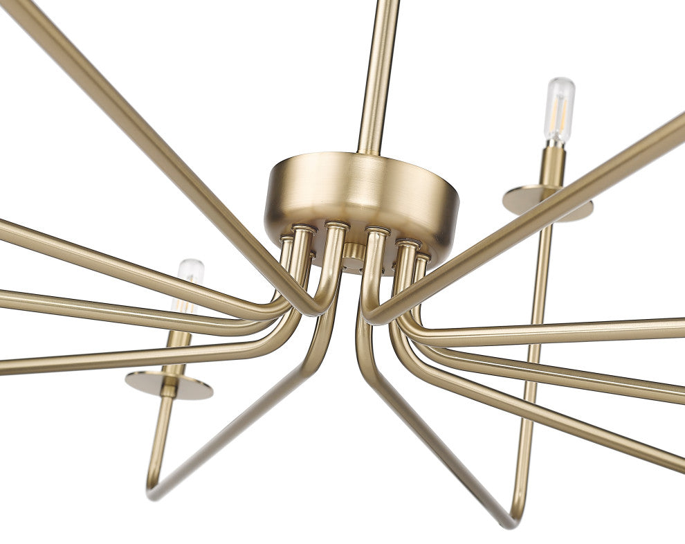10 Light 48 in. Modern Gold Chandelier
