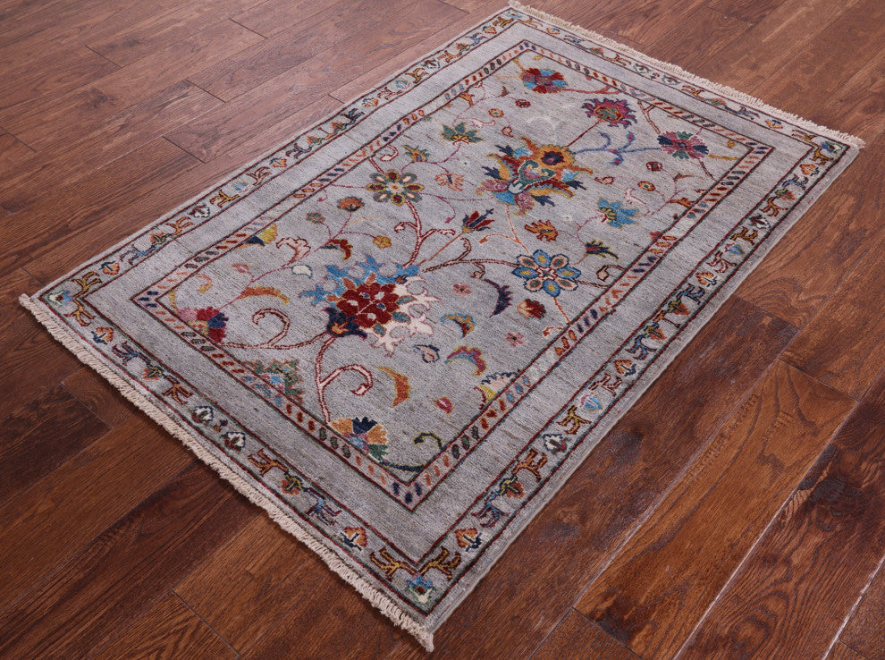 Persian Tabriz Hand Knotted Rug 2' 9" X 4' 2" Q9921
